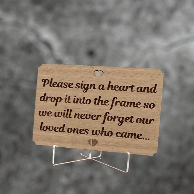 Heart Guestbook Sign and Box 