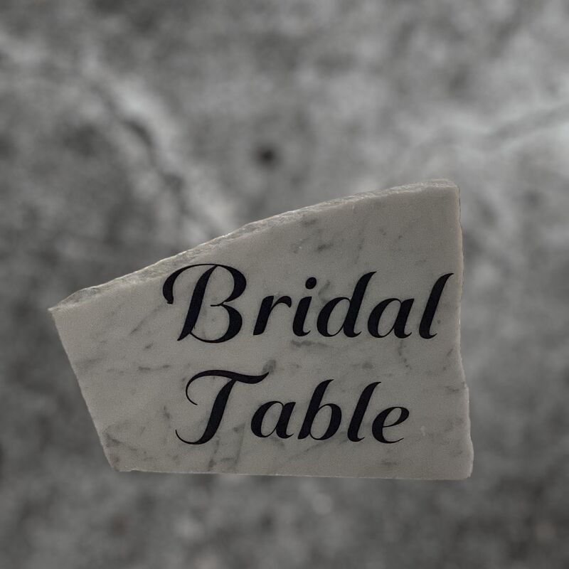 Marble  Bridal Table Sign  White