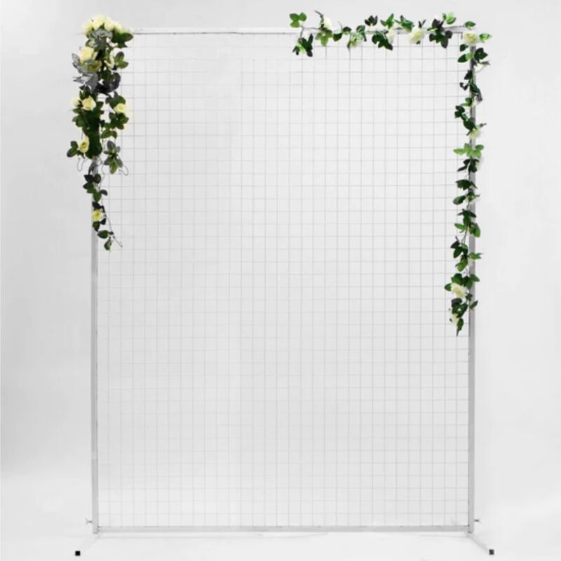 Mesh Flower Wall Frame   RectangleSquare   White 