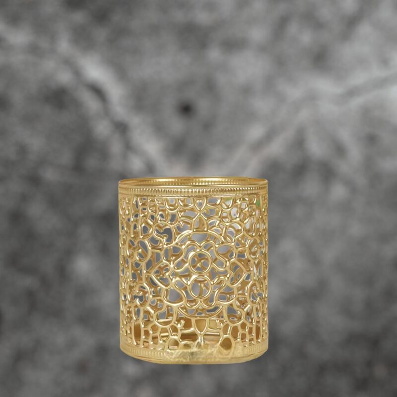 Moroccan Style Gold Tea Light Holders 