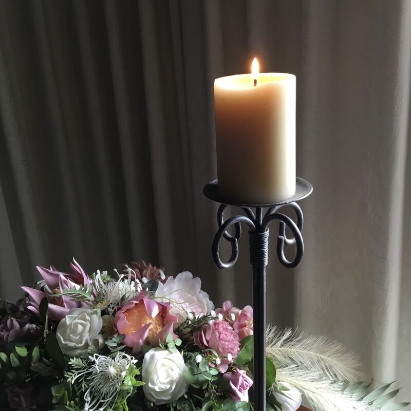 Pewter Candlestick Holder Wedding Decor for Hire