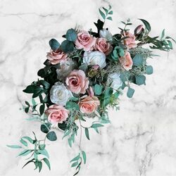 Arbour Flowers   Dusty PinkGreen 