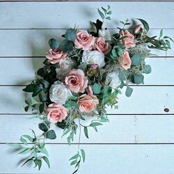 Arbour Flowers   Dusty PinkGreen 