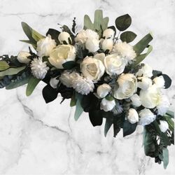 Arbour Flowers - White Silk Roses