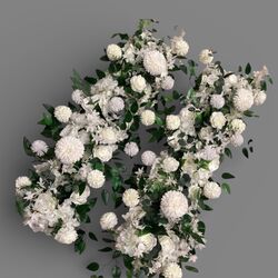 Arbour Flowers   White Silk   100cm