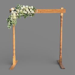 Arbour   Natural Stained Timber with Turned Posts