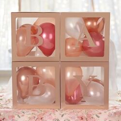 BABY   White or Rose Gold   Set of 4 Boxes