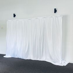 Backdrop Stand   White Metal 