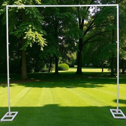 Backdrop Stand   White Metal 