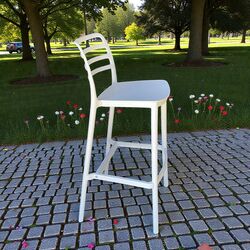 Bar Stools Metal   White
