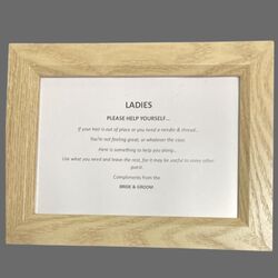 Bathroom Basket Sign   Ladies