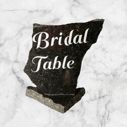 Bridal Table Sign   Black Marble 