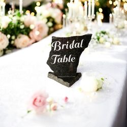 Bridal Table Sign   Black Marble 