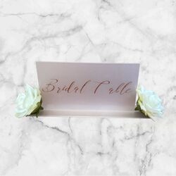 Bridal Table Sign - Frosted Acrylic with Rose Gold 