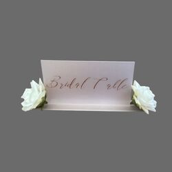 Bridal Table Sign   Frosted Acrylic with Rose Gold 