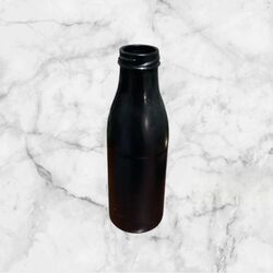Bud Vase   Black Glass Bottle