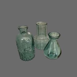 Bud Vase   Blue Vintage Glass