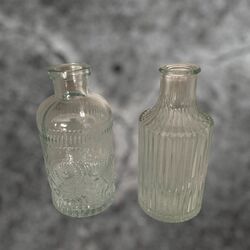 Bud Vase   Clear Glass Vintage Style