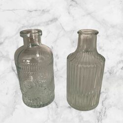 Bud Vase   Clear Vintage Glass