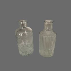 Bud Vase   Clear Vintage Glass