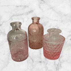 Bud Vase   Pink Vintage Glass
