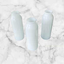 Bud Vase - White Glass  