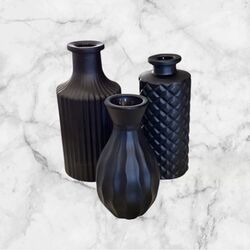 Bud Vases - Matt Black 