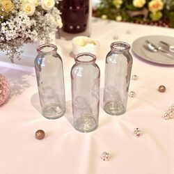 Bud Vases   Pink Glass 