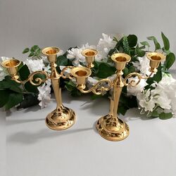 Candelabra   Gold   3 arm 