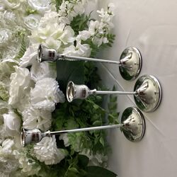 Candlestick Holders  Silver 