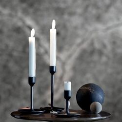 Candlestick Holders - Black Metal 