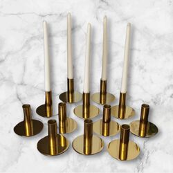 Candlestick Holders   GoldBrass 