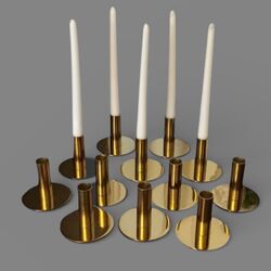 Candlestick Holders   GoldBrass 