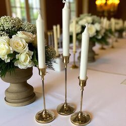 Candlestick Holders   Gold Flared 