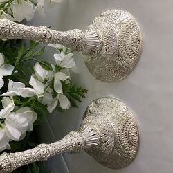 Candlesticks  Vintage Silver