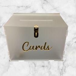 Cards Box - Frosted with Gold 