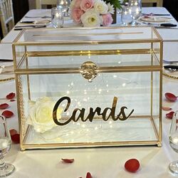 Cards Box  Gold Frame Gold raised Cards