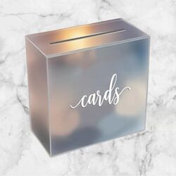 Cards Box   Frosted Acrylic with White 