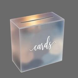 Cards Box   Frosted Acrylic with White 