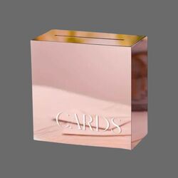 Cards Box   Rose Gold Mirror Acrylic 
