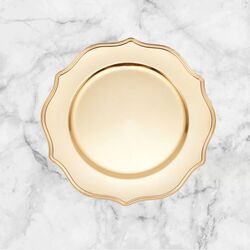 Charger Plates - Gold Wavy Edge