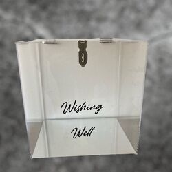 Wishing Well - Clear Acrylic with Silver Base. 30cm 