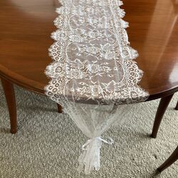 CLEARANCE SALE - Cream Lace Table Runners