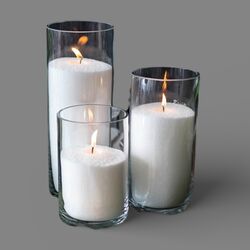 Crystal Natural Candle Sand Wax     White 