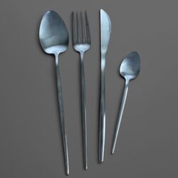 Cutlery   4 Piece Set Black 
