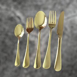 *Cutlery - 5 piece Gold Sets