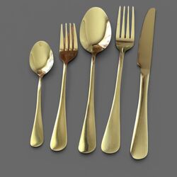 Cutlery   5 piece Gold Sets
