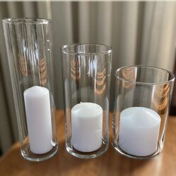 Cylinder Glass Vase Set 