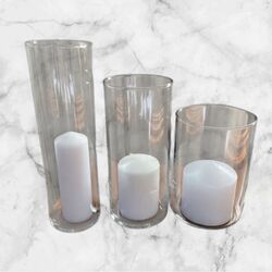 Cylinder Glass Vase Set of 3 