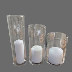Cylinder Glass Vase Set of 3 